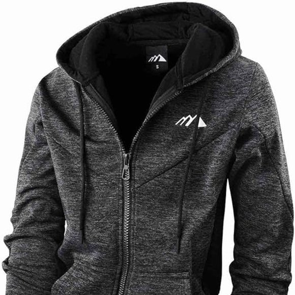 Hoodies for Men sherpa Warm Fleece Hoodie Jacket Sweatshirt Full Zip Sport Worko
